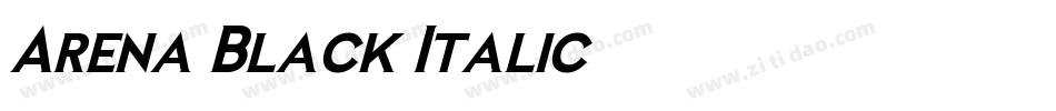 Arena Black Italic字体转换